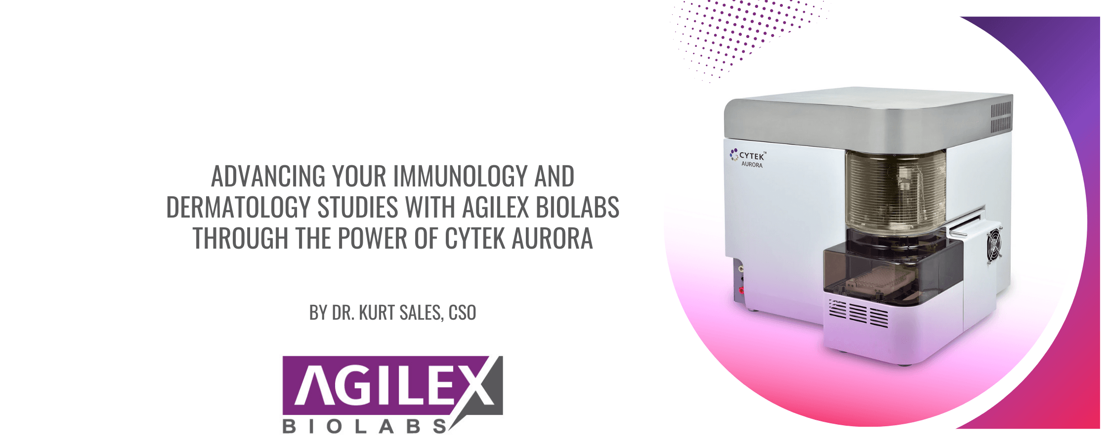 Close-up of Cytek Aurora system. Cytek Aurora spectral flow cytometer in clinical research lab,